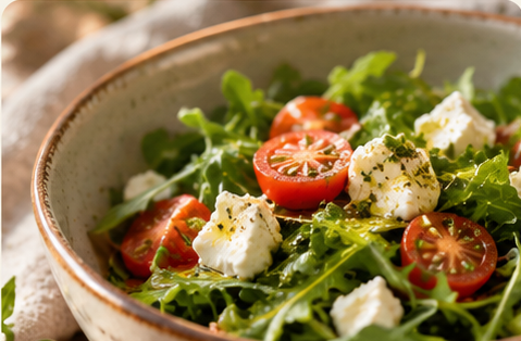 Preparación mediterránea con aceite de oliva
